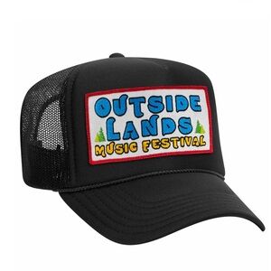 NWT Aviator Nation Black Outside Lands Trucker Hat Cap Music Festival